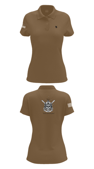 Womens Short Sleeve Performance Polo, C co 1-185 Th, Army, Teamtime, Team time, sublimation, custom sports apparel, team uniforms, spirit wear, spiritwear, sports uniforms, custom shirts, team store, custom team store, fundraiser sports, apparel fundraiser