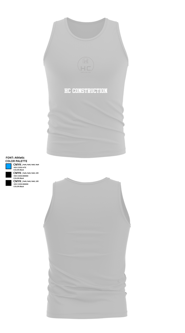 Tank Top, HC CONSTRUCTION, , Teamtime, Team time, sublimation, custom sports apparel, team uniforms, spirit wear, spiritwear, sports uniforms, custom shirts, team store, custom team store, fundraiser sports, apparel fundraiser