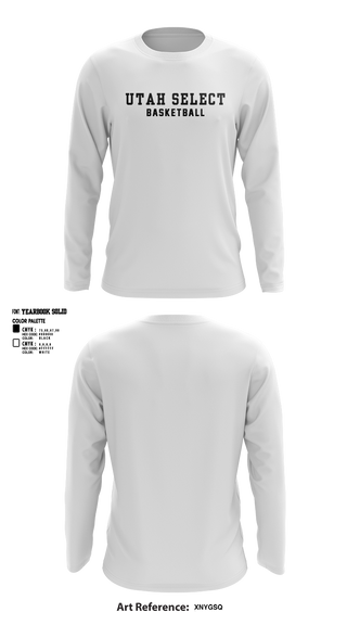 Long Sleeve Performance Shirt, Utah Select Basketball, Cheer, Teamtime, Team time, sublimation, custom sports apparel, team uniforms, spirit wear, spiritwear, sports uniforms, custom shirts, team store, custom team store, fundraiser sports, apparel fundraiser
