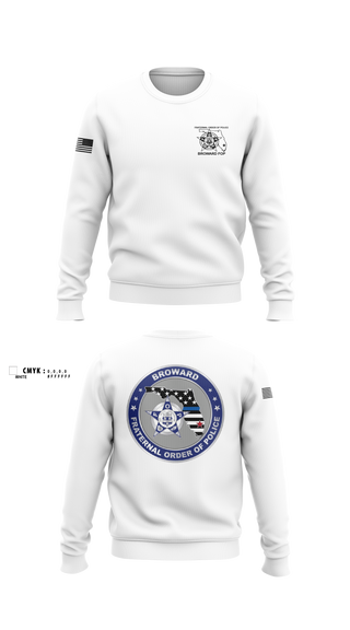 Crew Neck Sweatshirt, Broward Fraternal Order of Police, Police, Teamtime, Team time, sublimation, custom sports apparel, team uniforms, spirit wear, spiritwear, sports uniforms, custom shirts, team store, custom team store, fundraiser sports, apparel fundraiser