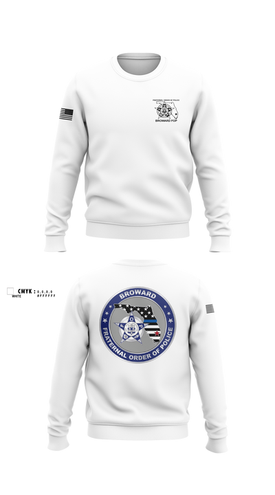 Broward Fraternal Order of Police 91005967 Crew Neck Sweatshirt - 4