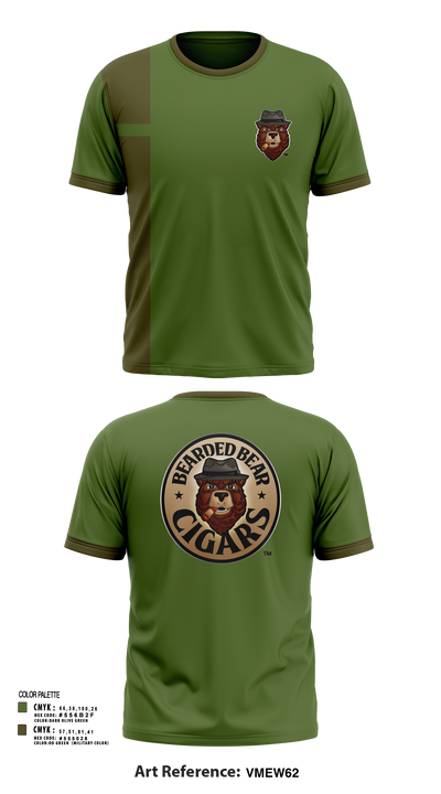 Bearded Bear Cigars 58780809 Short Sleeve Performance Shirt - 105