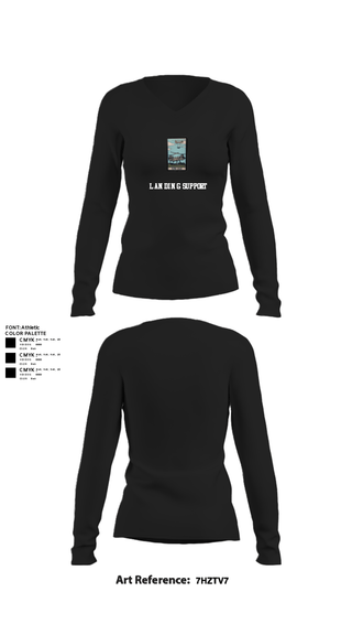 Womens Long Sleeve Vneck Shirt, Landing Support, Marines, Teamtime, Team time, sublimation, custom sports apparel, team uniforms, spirit wear, spiritwear, sports uniforms, custom shirts, team store, custom team store, fundraiser sports, apparel fundraiser