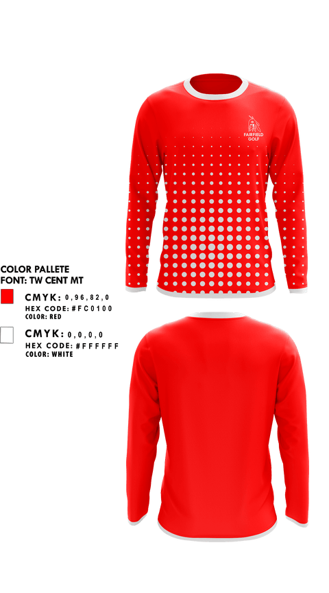 Long Sleeve Performance Shirt, Fairfield Senior High School Golf, Golf, Teamtime, Team time, sublimation, custom sports apparel, team uniforms, spirit wear, spiritwear, sports uniforms, custom shirts, team store, custom team store, fundraiser sports, apparel fundraiser