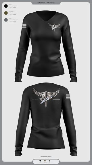 Womens Long Sleeve Vneck Shirt 1, Livingston Police Emergency Service Unit, , Teamtime, Team time, sublimation, custom sports apparel, team uniforms, spirit wear, spiritwear, sports uniforms, custom shirts, team store, custom team store, fundraiser sports, apparel fundraiser