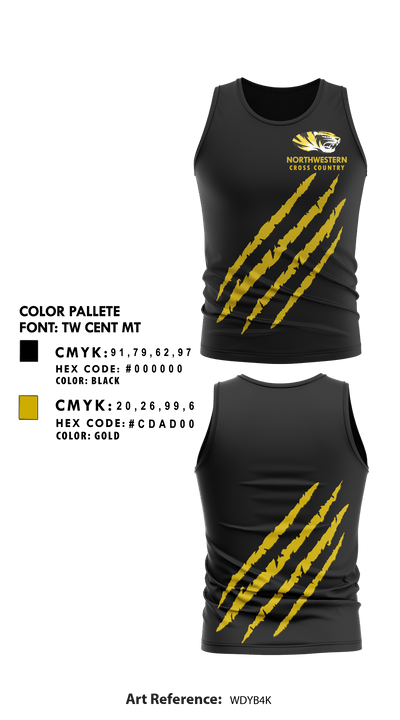 Northwestern High School Cross Country 87859769 Tank Top - 1