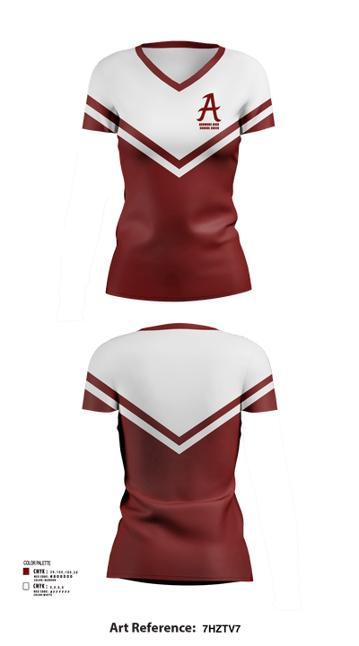 Ardmore High School Cheer 63528029 Women's Short Sleeve V-neck Shirt - 123