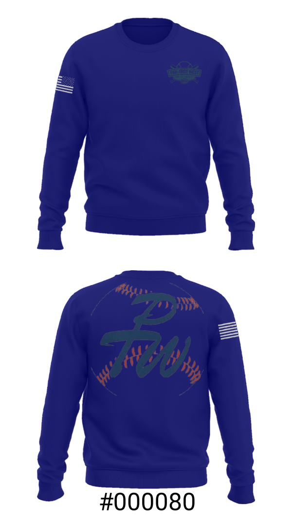 Crew Neck Sweatshirt, Par-Troy West Little League Baseball, Baseball, Teamtime, Team time, sublimation, custom sports apparel, team uniforms, spirit wear, spiritwear, sports uniforms, custom shirts, team store, custom team store, fundraiser sports, apparel fundraiser
