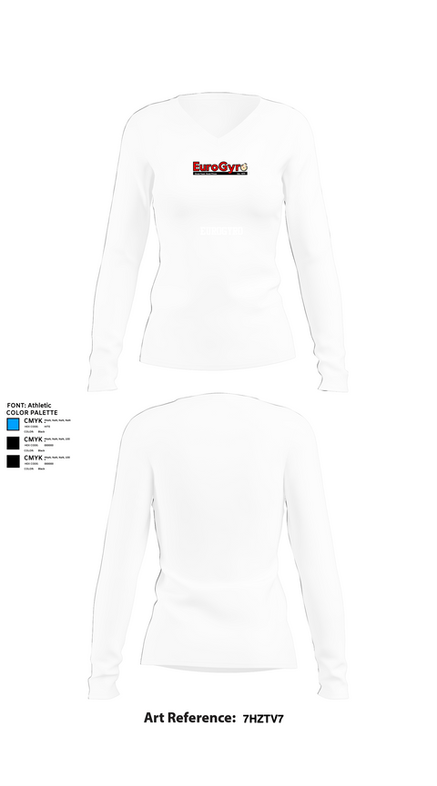 Womens Long Sleeve Vneck Shirt 1, Eurogyro, , Teamtime, Team time, sublimation, custom sports apparel, team uniforms, spirit wear, spiritwear, sports uniforms, custom shirts, team store, custom team store, fundraiser sports, apparel fundraiser