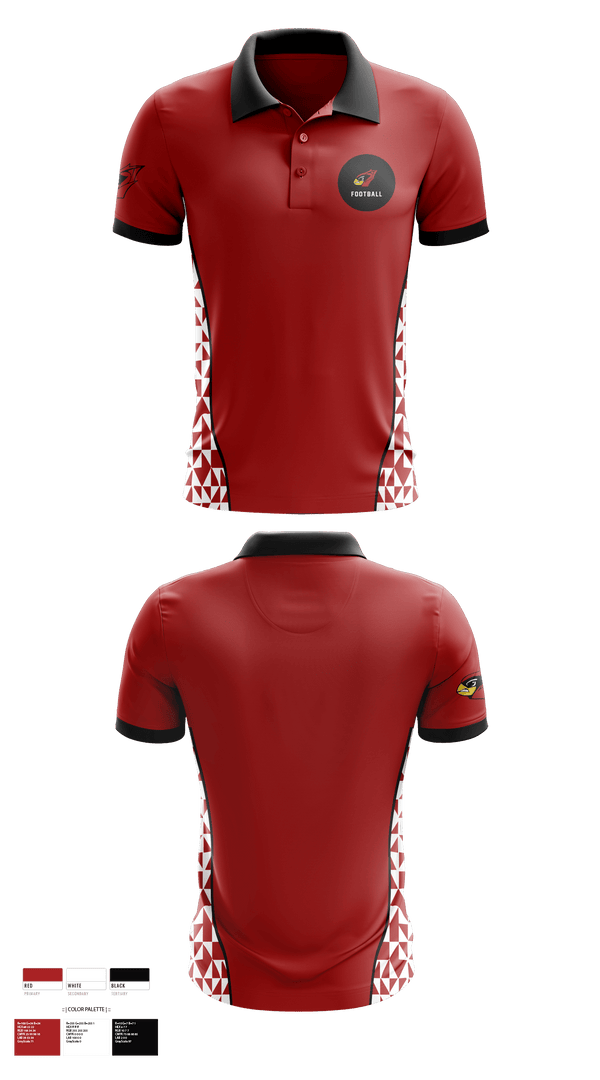 Short Sleeve Performance Polo, Del valle cardinals, Football, Teamtime, Team time, sublimation, custom sports apparel, team uniforms, spirit wear, spiritwear, sports uniforms, custom shirts, team store, custom team store, fundraiser sports, apparel fundraiser