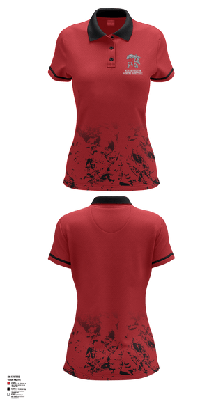 Womens Short Sleeve Performance Polo, Cuba Middle School Basketball, Women's Basketball, Teamtime, Team time, sublimation, custom sports apparel, team uniforms, spirit wear, spiritwear, sports uniforms, custom shirts, team store, custom team store, fundraiser sports, apparel fundraiser