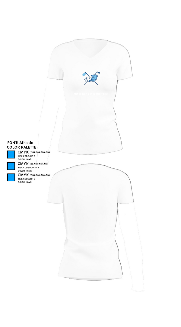 Womens Short Sleeve Vneck Shirt, Vista Peak Preparatory Golf, Golf, Teamtime, Team time, sublimation, custom sports apparel, team uniforms, spirit wear, spiritwear, sports uniforms, custom shirts, team store, custom team store, fundraiser sports, apparel fundraiser