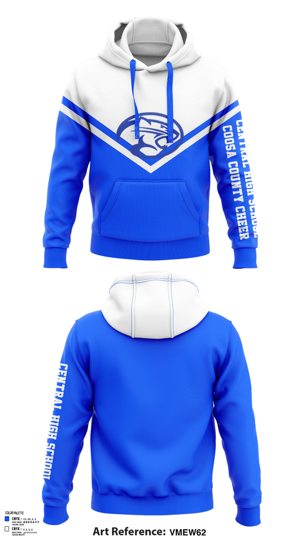 Hoodie, Central High School Coosa County Cheer, Cheer, Teamtime, Team time, sublimation, custom sports apparel, team uniforms, spirit wear, spiritwear, sports uniforms, custom shirts, team store, custom team store, fundraiser sports, apparel fundraiser