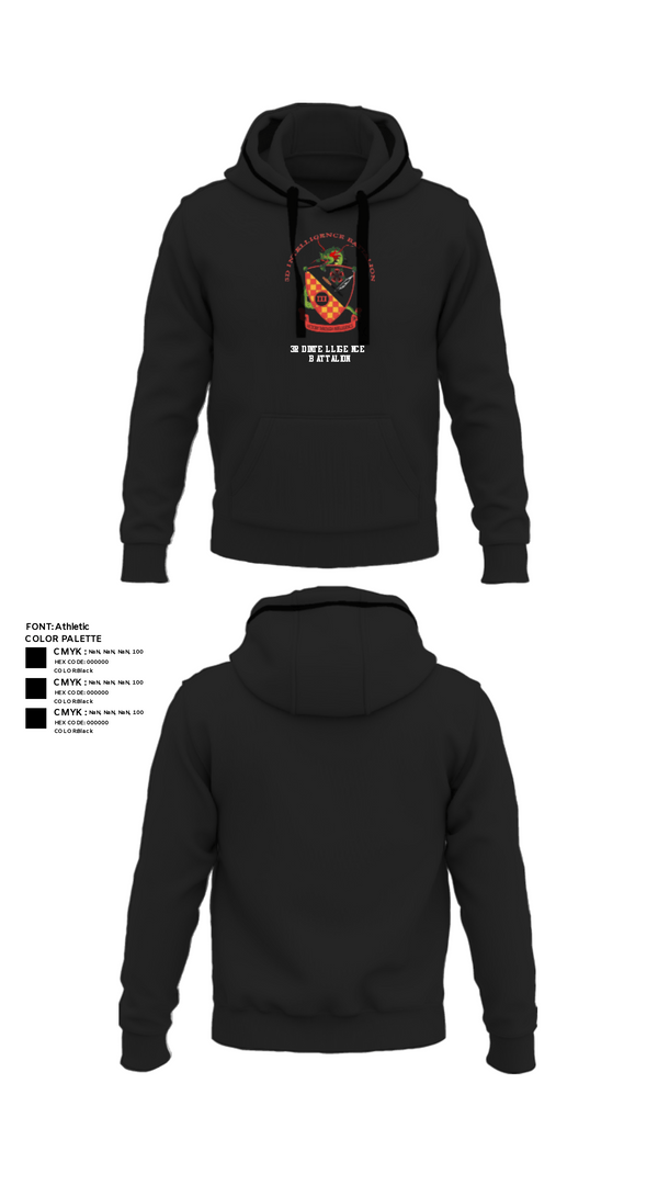Hoodie, 3rd Intelligence Battalion, Marines, Teamtime, Team time, sublimation, custom sports apparel, team uniforms, spirit wear, spiritwear, sports uniforms, custom shirts, team store, custom team store, fundraiser sports, apparel fundraiser