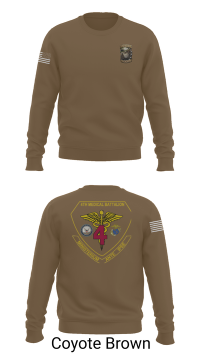 4th Med Battalion 81744782 Crew Neck Sweatshirt - 5