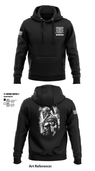 Hoodie, Warriors, Army, Teamtime, Team time, sublimation, custom sports apparel, team uniforms, spirit wear, spiritwear, sports uniforms, custom shirts, team store, custom team store, fundraiser sports, apparel fundraiser