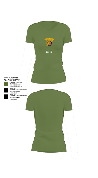 611th 22611110 Women's Short Sleeve V-neck Shirt - 44