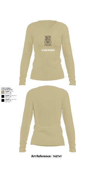 Women's Long Sleeve Vneck Shirt, WorkHorse, Marines, Teamtime, Team time, sublimation, custom sports apparel, team uniforms, spirit wear, spiritwear, sports uniforms, custom shirts, team store, custom team store, fundraiser sports, apparel fundraiser