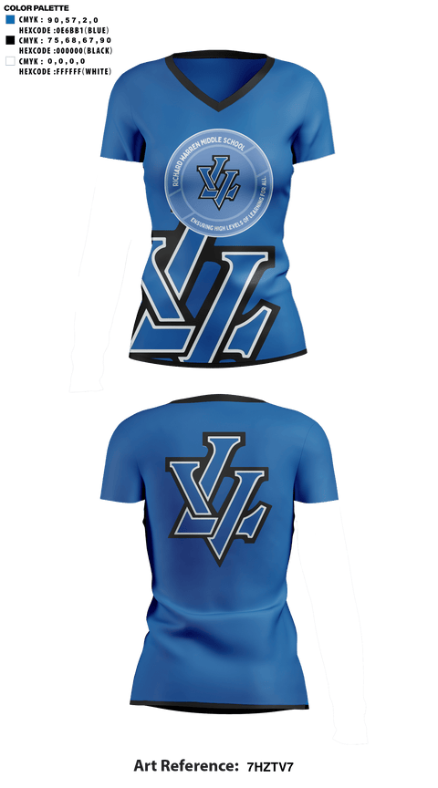 Womens Short Sleeve Vneck Shirt, Warren Middle School Cheer, Cheer, Teamtime, Team time, sublimation, custom sports apparel, team uniforms, spirit wear, spiritwear, sports uniforms, custom shirts, team store, custom team store, fundraiser sports, apparel fundraiser
