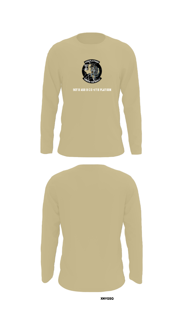 Long Sleeve Performance Shirt, 90th ASB B co 4Th Platoon, Army, Teamtime, Team time, sublimation, custom sports apparel, team uniforms, spirit wear, spiritwear, sports uniforms, custom shirts, team store, custom team store, fundraiser sports, apparel fundraiser