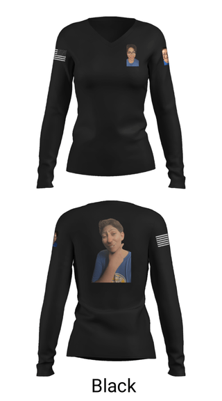 Womens Long Sleeve Vneck Shirt, Quasar 99-Q, Police, Teamtime, Team time, sublimation, custom sports apparel, team uniforms, spirit wear, spiritwear, sports uniforms, custom shirts, team store, custom team store, fundraiser sports, apparel fundraiser