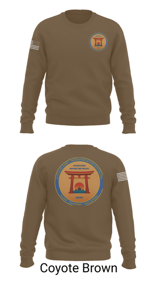 Crew Neck Sweatshirt, 835th Transportation BN, Army, Teamtime, Team time, sublimation, custom sports apparel, team uniforms, spirit wear, spiritwear, sports uniforms, custom shirts, team store, custom team store, fundraiser sports, apparel fundraiser