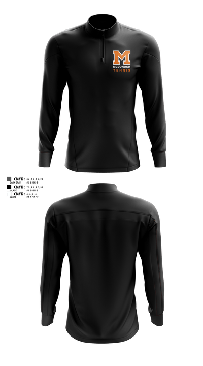 Girls Tennis McDonogh School 72297227 Quarter Zip Jacket - 3
