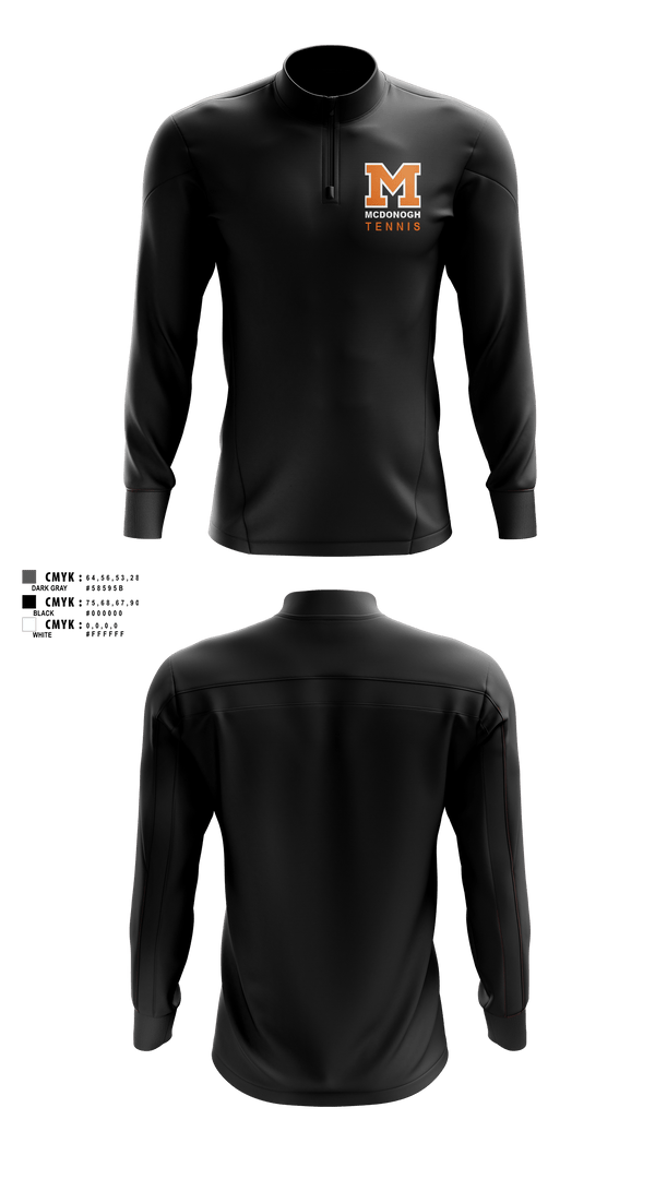 Quarter Zip Jacket, Girls Tennis McDonogh School, Tennis, Teamtime, Team time, sublimation, custom sports apparel, team uniforms, spirit wear, spiritwear, sports uniforms, custom shirts, team store, custom team store, fundraiser sports, apparel fundraiser
