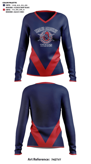 Womens Long Sleeve Vneck Shirt, Thales Academy-Apex High School Cheer, Cheer, Teamtime, Team time, sublimation, custom sports apparel, team uniforms, spirit wear, spiritwear, sports uniforms, custom shirts, team store, custom team store, fundraiser sports, apparel fundraiser