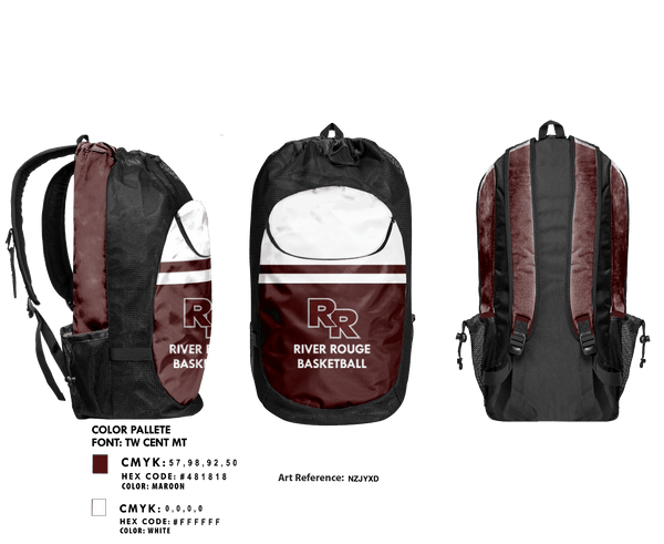 Gear Bag, River Rouge High School Basketball, Men's Basketball, Teamtime, Team time, sublimation, custom sports apparel, team uniforms, spirit wear, spiritwear, sports uniforms, custom shirts, team store, custom team store, fundraiser sports, apparel fundraiser