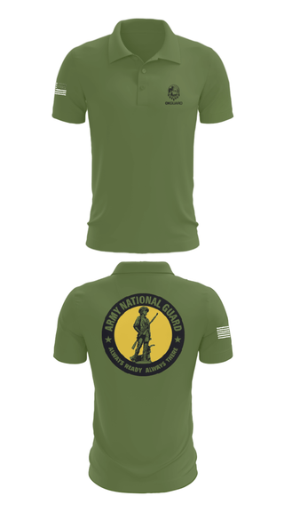 Short Sleeve Performance Polo, Recruiting & Retention Battalion, National Guard, Teamtime, Team time, sublimation, custom sports apparel, team uniforms, spirit wear, spiritwear, sports uniforms, custom shirts, team store, custom team store, fundraiser sports, apparel fundraiser