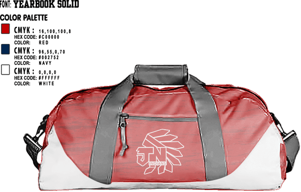 Duffle Bag, Jim Ned High School Tennis, Tennis, Teamtime, Team time, sublimation, custom sports apparel, team uniforms, spirit wear, spiritwear, sports uniforms, custom shirts, team store, custom team store, fundraiser sports, apparel fundraiser