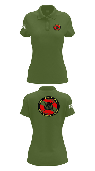 Womens Short Sleeve Performance Polo, Otero County Sheriff, Police, Teamtime, Team time, sublimation, custom sports apparel, team uniforms, spirit wear, spiritwear, sports uniforms, custom shirts, team store, custom team store, fundraiser sports, apparel fundraiser