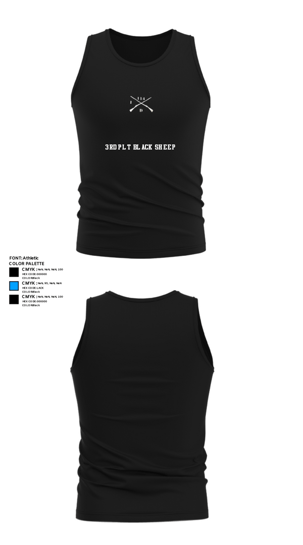 Tank Top, 3rd PLT Black Sheep, Army, Teamtime, Team time, sublimation, custom sports apparel, team uniforms, spirit wear, spiritwear, sports uniforms, custom shirts, team store, custom team store, fundraiser sports, apparel fundraiser