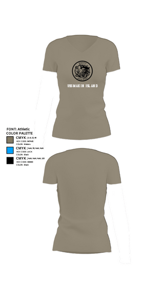 Women's Short Sleeve Vneck Shirt, USS MAKIN ISLAND, Navy, Teamtime, Team time, sublimation, custom sports apparel, team uniforms, spirit wear, spiritwear, sports uniforms, custom shirts, team store, custom team store, fundraiser sports, apparel fundraiser