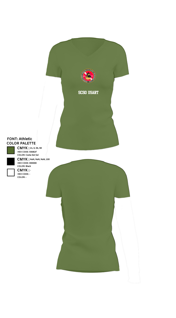 Womens Short Sleeve Vneck Shirt, SCSO USART, , Teamtime, Team time, sublimation, custom sports apparel, team uniforms, spirit wear, spiritwear, sports uniforms, custom shirts, team store, custom team store, fundraiser sports, apparel fundraiser