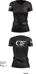 CLF 17912251 Women's Short Sleeve V-neck Shirt - 251