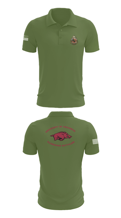University of Arkansas Army ROTC - Razorback Battalion 15416563 Short Sleeve Performance Polo - 47