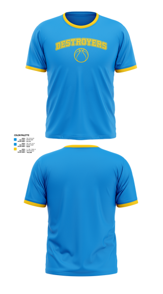 Short Sleeve Performance Shirt, Destroyers, Men's Basketball, Teamtime, Team time, sublimation, custom sports apparel, team uniforms, spirit wear, spiritwear, sports uniforms, custom shirts, team store, custom team store, fundraiser sports, apparel fundraiser