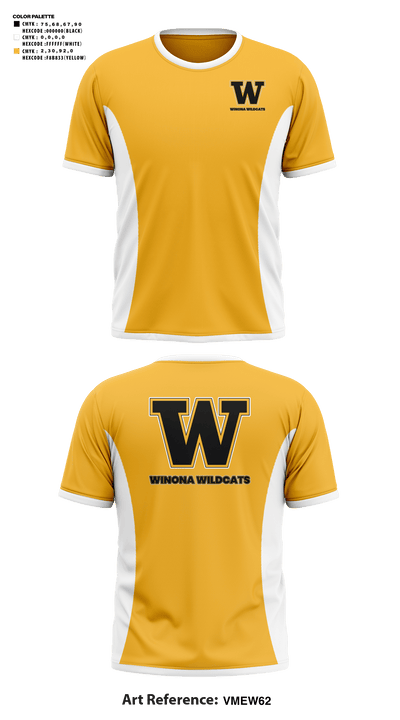 Winona Wildcats 72452864 Short Sleeve Shooting Shirt - 41
