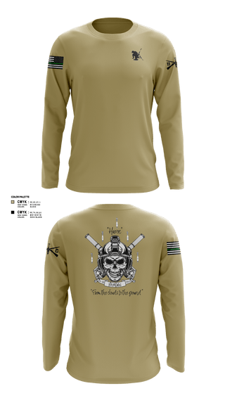 Long Sleeve Performance Shirt, C co 1-185 Th, Army, Teamtime, Team time, sublimation, custom sports apparel, team uniforms, spirit wear, spiritwear, sports uniforms, custom shirts, team store, custom team store, fundraiser sports, apparel fundraiser