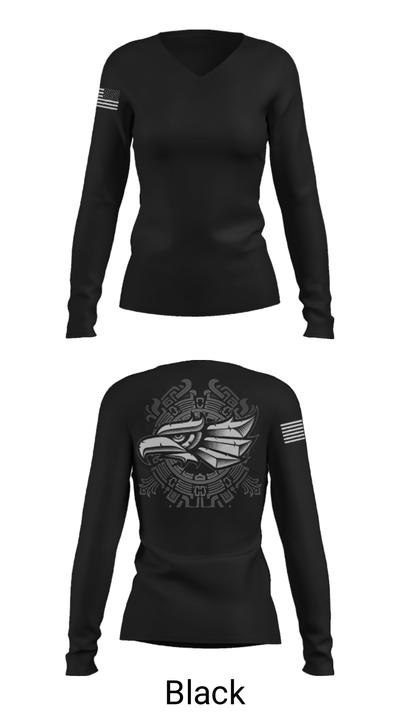 united hvac 96033943 Women's Long Sleeve V-neck Shirt - 35