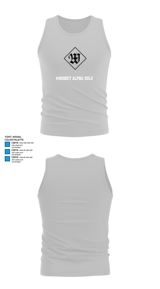 Tank Top, Whiskey Alpha Zulu, , Teamtime, Team time, sublimation, custom sports apparel, team uniforms, spirit wear, spiritwear, sports uniforms, custom shirts, team store, custom team store, fundraiser sports, apparel fundraiser