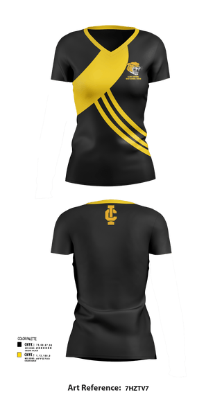 Womens Short Sleeve Vneck Shirt, Illini Central High School Cheer, Cheer, Teamtime, Team time, sublimation, custom sports apparel, team uniforms, spirit wear, spiritwear, sports uniforms, custom shirts, team store, custom team store, fundraiser sports, apparel fundraiser