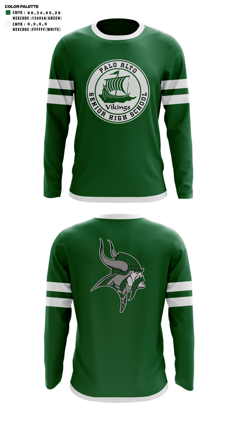 Long Sleeve Performance Shirt, Palo Alto High School Cheer, Cheer, Teamtime, Team time, sublimation, custom sports apparel, team uniforms, spirit wear, spiritwear, sports uniforms, custom shirts, team store, custom team store, fundraiser sports, apparel fundraiser