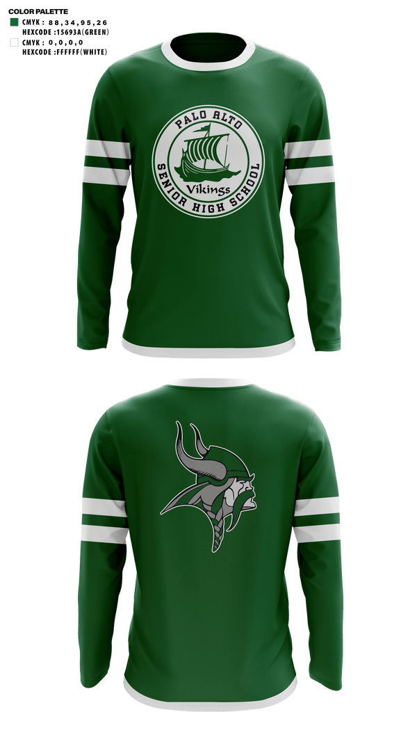 Long Sleeve Performance Shirt, Palo Alto High School Cheer, Cheer, Teamtime, Team time, sublimation, custom sports apparel, team uniforms, spirit wear, spiritwear, sports uniforms, custom shirts, team store, custom team store, fundraiser sports, apparel fundraiser