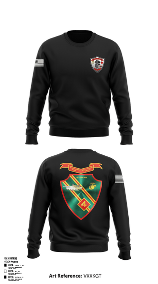 Crew Neck Sweatshirt, Det. 4 Tows and Scouts 4th Tank Battalion, , Teamtime, Team time, sublimation, custom sports apparel, team uniforms, spirit wear, spiritwear, sports uniforms, custom shirts, team store, custom team store, fundraiser sports, apparel fundraiser