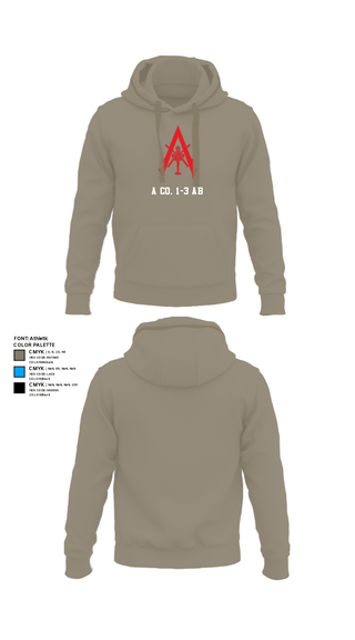 Hoodie, A Co. 1-3 AB, Army, Teamtime, Team time, sublimation, custom sports apparel, team uniforms, spirit wear, spiritwear, sports uniforms, custom shirts, team store, custom team store, fundraiser sports, apparel fundraiser