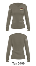 HHD 166th Regiment 4853273 Women's Long Sleeve V-neck Shirt - 77