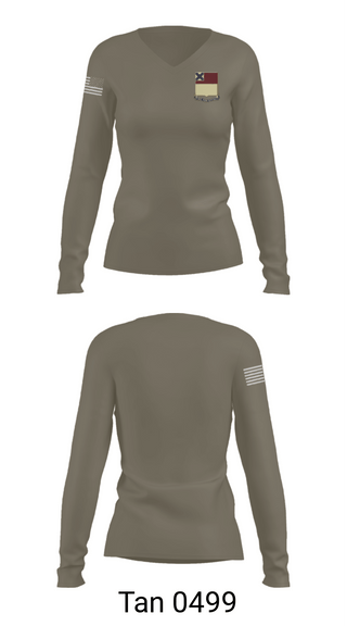 Womens Long Sleeve Vneck Shirt, HHD 166th Regiment, Army, Teamtime, Team time, sublimation, custom sports apparel, team uniforms, spirit wear, spiritwear, sports uniforms, custom shirts, team store, custom team store, fundraiser sports, apparel fundraiser